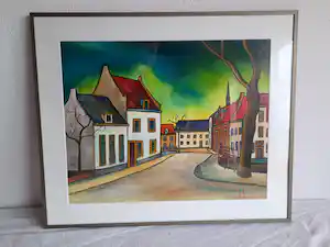 Hennie Schrijver - Stadsgezicht Amersfoort - Havik, Heksenbrug, 't Zand vendu pour 250€ !