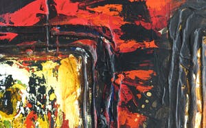 Hans Vanhorck - Olieverf op doek, Abstract painting (Zeer groot) kopen? Bied vanaf 600!
