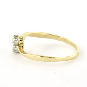 14k geel gouden ring met briljant geslepen diamant tot. 0.14ct – F/G - VS/SI kopen? Bied vanaf 185!