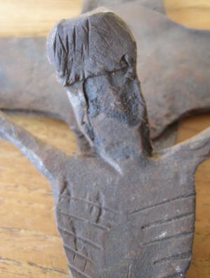 Heiligenbeeld - Smeedijzeren Christus aan het kruis. kopen? Bied vanaf 45!