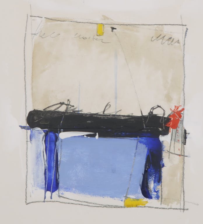 Theo Koster - Lot met 2 werken van Theo Koster: Potlood en acryl op papier, Zonder titel kopen? Bied vanaf 1!