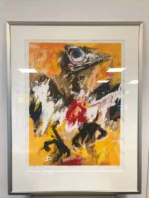 Charlotte Molenkamp - vogel in geel verkocht voor € 100!