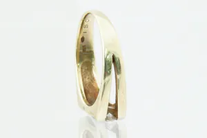Vintage 14 krt gouden A-symmetrische solitair-ring - bicolor - 0.10ct briljant kopen? Bied vanaf 160!