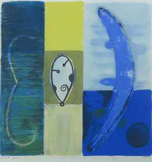 Piet Warffemius - Zeefdruk, Over de grens - Ingelijst kopen? Bied vanaf 50!