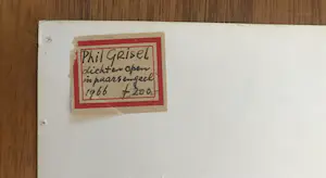 AcheterPhil Grisel - 1966 - Aquarel - "Dicht en open in paars en geel"? Enchérissez de 1!