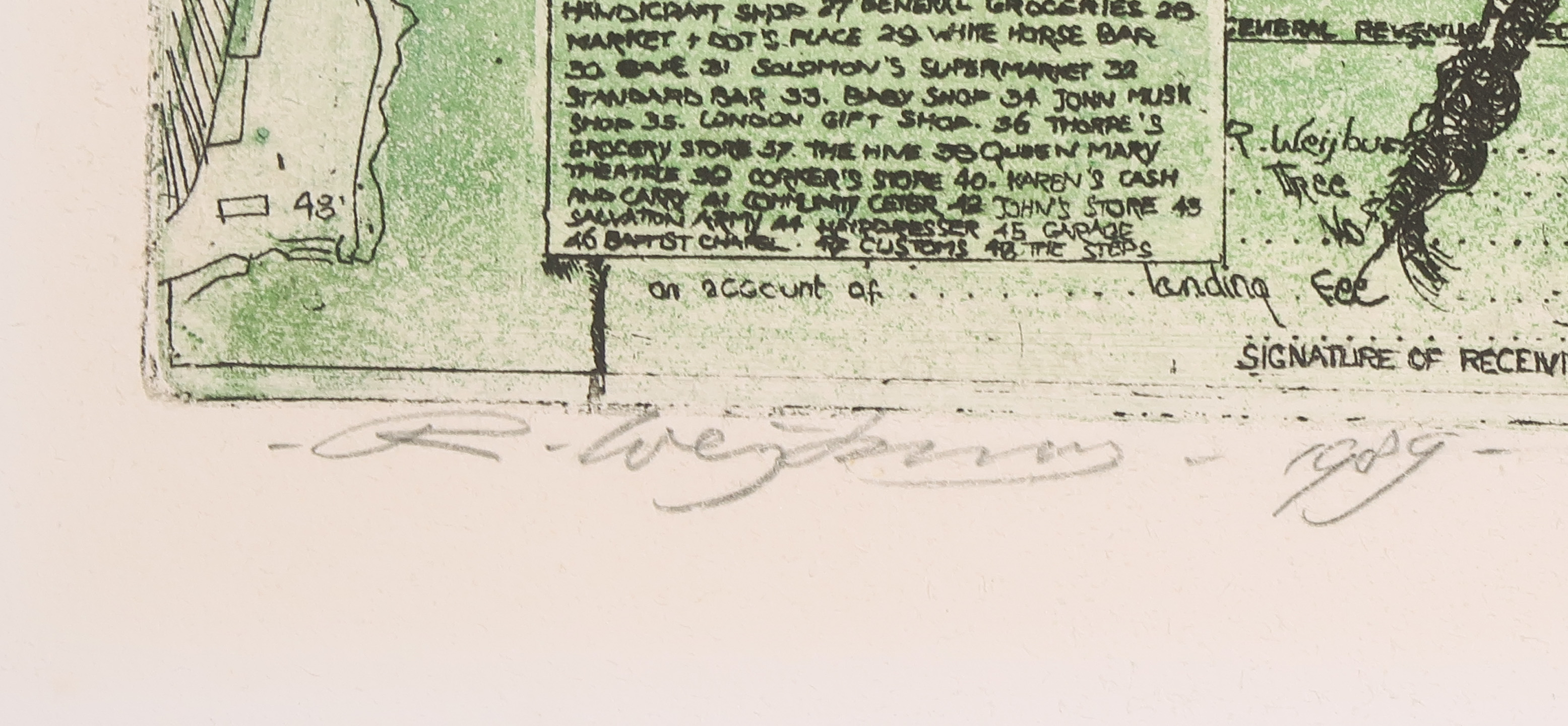 Rolf Weijburg - Ets en aquatint, Jamestown kopen? Bied vanaf 40!