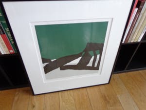 Gijs Keizer - ABSTRACT LANDSCHAP / KLEURZEEFDRUK / 71 x 68 cm / KADER / SIG kopen? Bied vanaf 30!