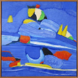 Saskia Bremer - Acryl op doek, Deep sea festival - Ingelijst kopen? Bied vanaf 100!