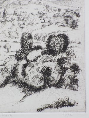 Herman Berserik - Frans landschap - Ets kopen? Bied vanaf 75!