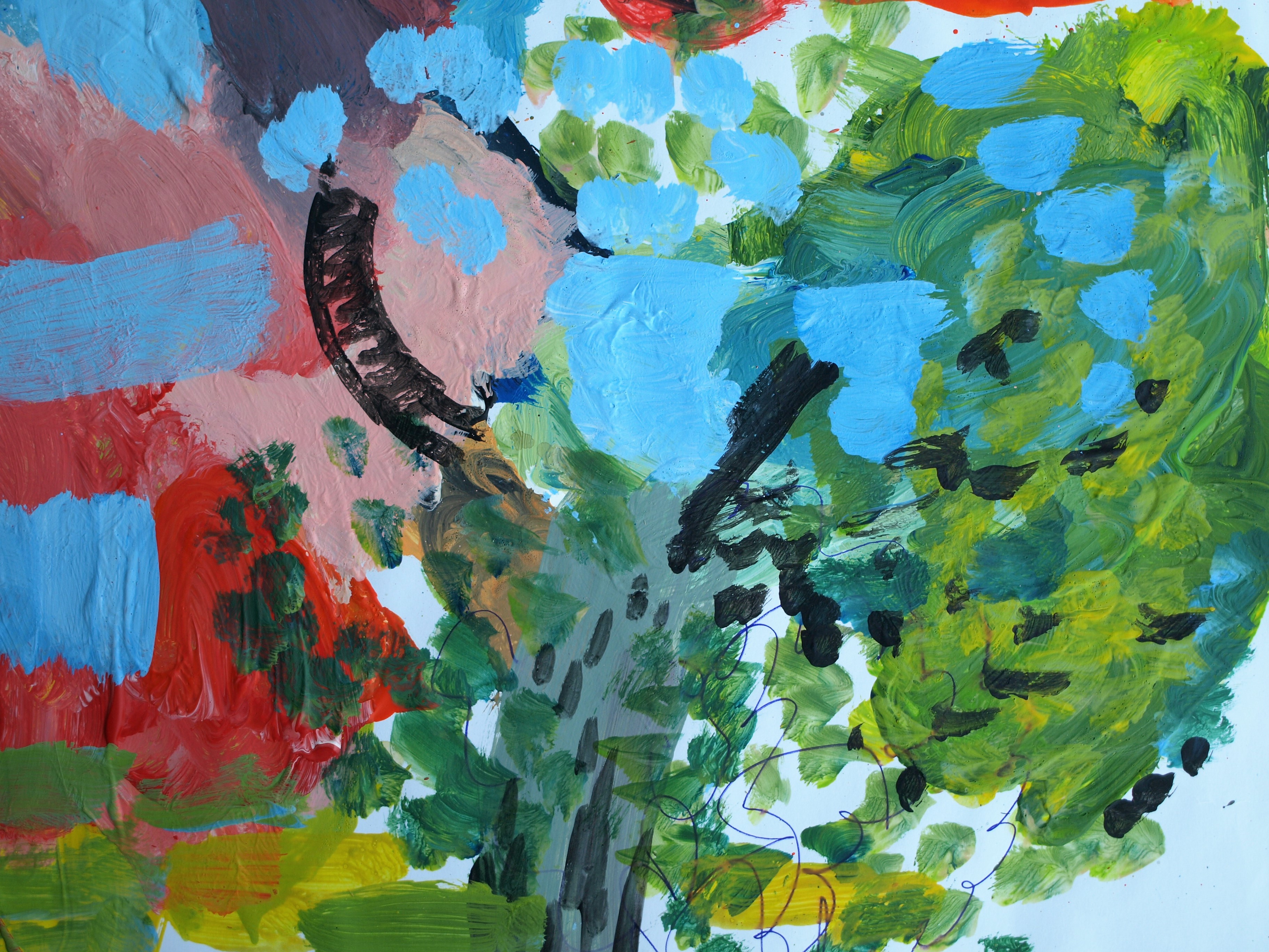 Peter Klashorst - Acrylverf op papier - Boom - 2016 kopen? Bied vanaf 50!