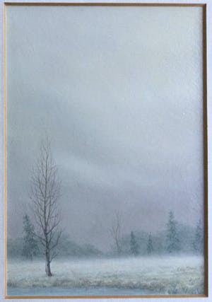 Leo Smit - verfijnd geschilderd landschap | klein schilderij - ingelijst kopen? Bied vanaf 45!