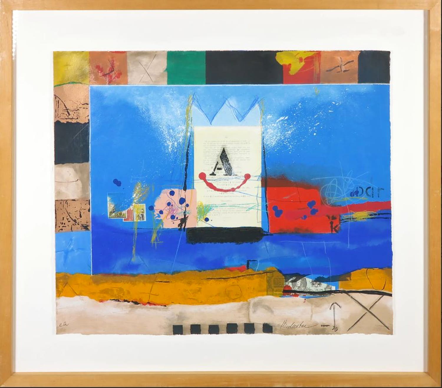 Theo Koster - Zeefdruk, Blauw verkocht voor € 35!