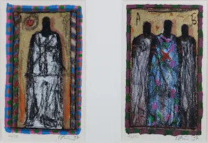 Eric Toebosch - Zeefdruk op papier, Angeli - Ingelijst kopen? Bied vanaf 35!