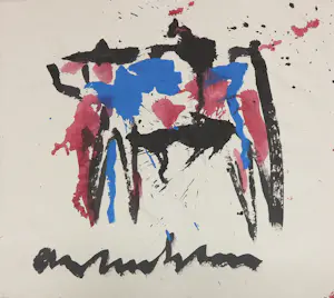 Anton Heyboer - Oost-indische inkt en acryl op dik papier, Koe kopen? Bied vanaf 250!