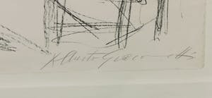 Alberto Giacometti - Litho, L'Atelier, uit de portfolio Documenta Geigy. Das Unbehagen in der Kunst (1965) - Ingelijst kopen? Bied vanaf 2000!