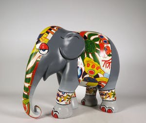 Corneille - Acryl op polyester, Elephant Parade kopen? Bied vanaf 500!