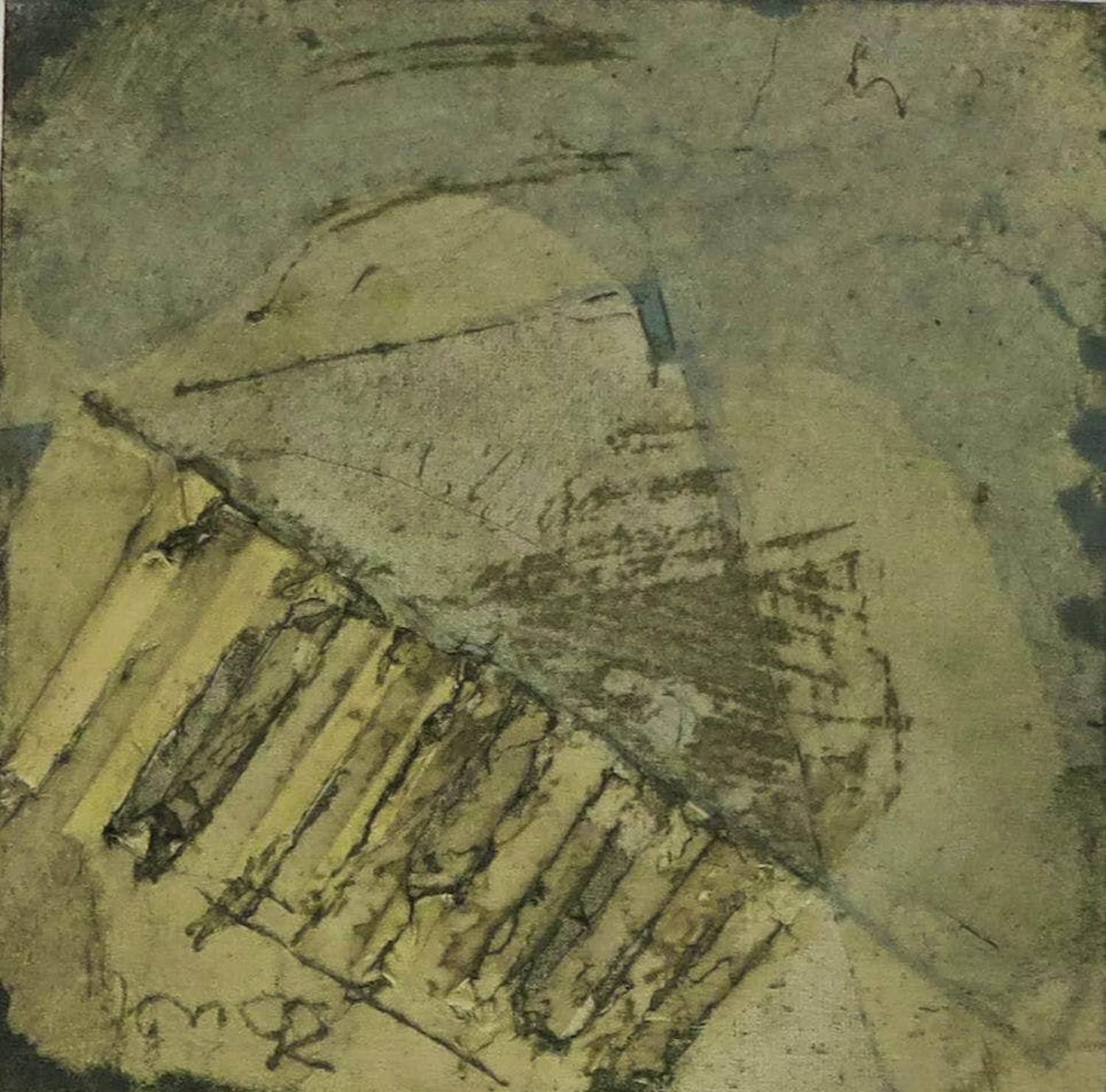 Leo de Jong - Gemengde techniek op doek, Zonder titel verkocht voor € 20!