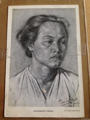 Henriette Johanna van Lent-Gort - Javaanse vrouw Litho 21 kopen? Bied vanaf 100!