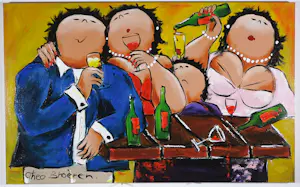 Theo Broeren - Acryl op doek, Van bovenaf (Zeer groot) kopen? Bied vanaf 100!