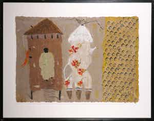 Liesbeth Rahder - Zeefdruk, From Day to Day II - Ingelijst (Groot) verkocht voor € 40!