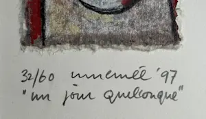 Hans Innemee - Handgesigneerde zeefdruk | Vierluik | 'Un Jour Quelconque' | 1997 kopen? Bied vanaf 200!