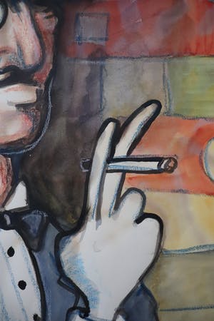 Hugo Scheiber - Man met hoed en sigaret kopen? Bied vanaf 450!