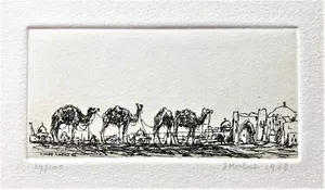 Simon Koene - 4 Kamelen bij oosterse stad kopen? Bied vanaf 35!