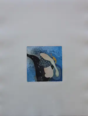 Michel van Overbeeke - ON MY WAY III / KLEURETS + GOUDDRUK / 65x50cm / SIG / 1996 kopen? Bied vanaf 35!