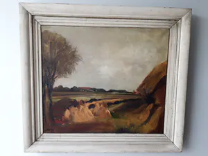 Floris Jespers - olie op doek, hooibalen, gesigneerd kopen? Bied vanaf 650!