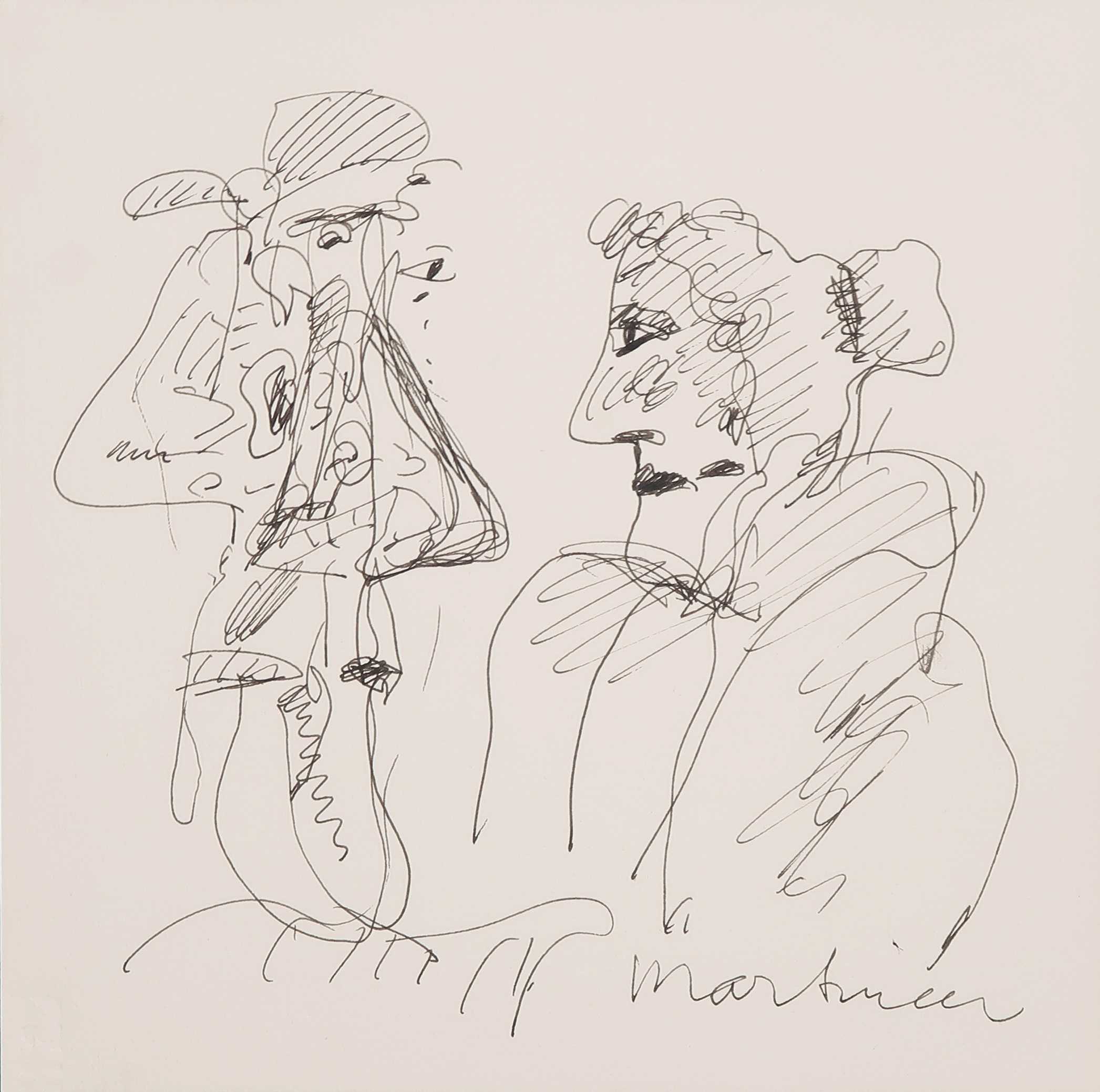 Anton Martineau - Pentekening, Zonder titel verkocht voor € 35!