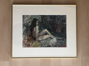 Jan van der Veer - Ruggelings zittend naakt in dromerige setting kopen? Bied vanaf 115!