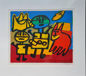 Corneille - Tribu 4 - gesigneerd - ingelijst - 1992 - 200ex. kopen? Bied vanaf 200!