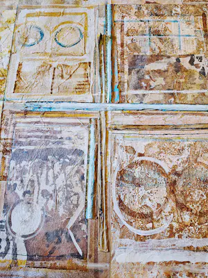Marijke Stultiens - Limburgs (textiel) kunstenares - bijzondere jaren 90 papier- collage - gesigd. kaufen? Bieten Sie von 68!