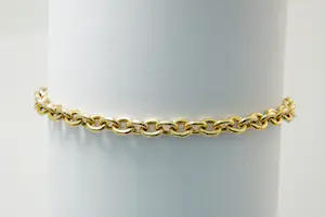 23 - Charmante 14 karaats geel gouden anker of jasseron armband kopen? Bied vanaf 190!