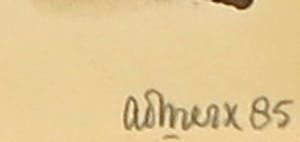 Ad Merx - Oost-Indische inkt, Lot van vijf fabrieksinterieurs - Ingelijst kopen? Bied vanaf 1!