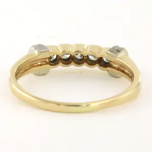 14k bicolour gouden ring met briljant geslepen diamant 0.18ct- rm 17.25 kopen? Bied vanaf 275!