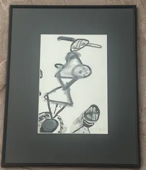 Jurjen de Haan - Gestileerde figuur in expressieve compositie, 1999 kaufen? Bieten Sie von 80!