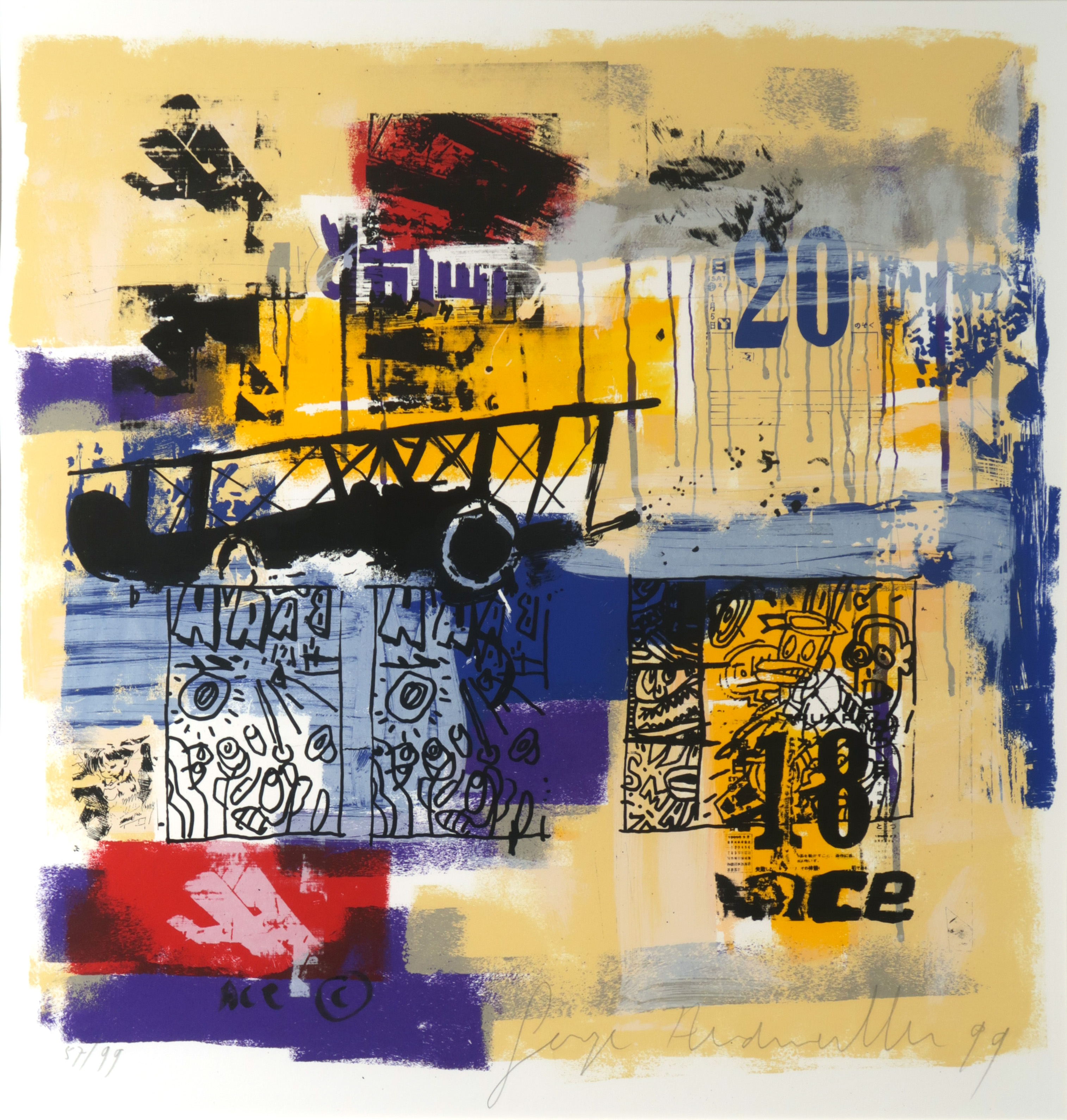 George Heidweiller - Zeefdruk, Silk - Ingelijst  kopen? Bied vanaf 70!