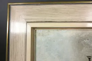 Niet of onleesbaar gesigneerd - Olieverf op marouflé, Sluisje bij boerderij - Ingelijst kopen? Bied vanaf 1!