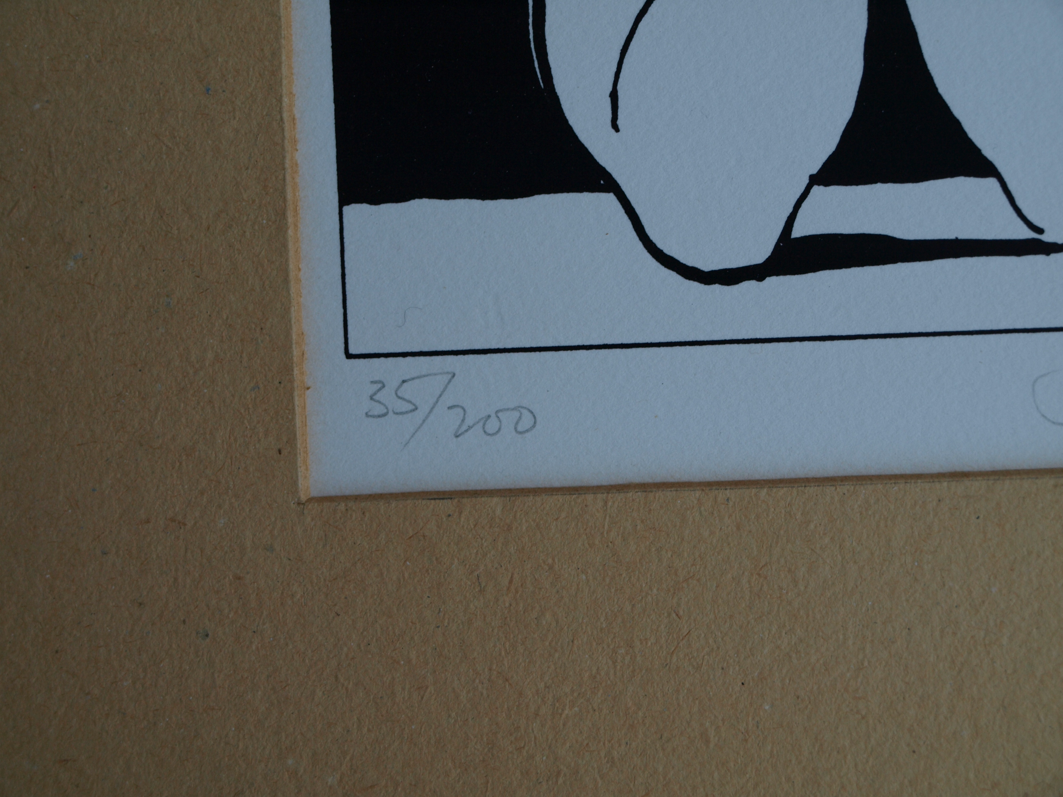 Niet of onleesbaar gesigneerd - Onduidelijke signatuur - Zeefdruk , Vrouw met hond - 1980 kopen? Bied vanaf 1!