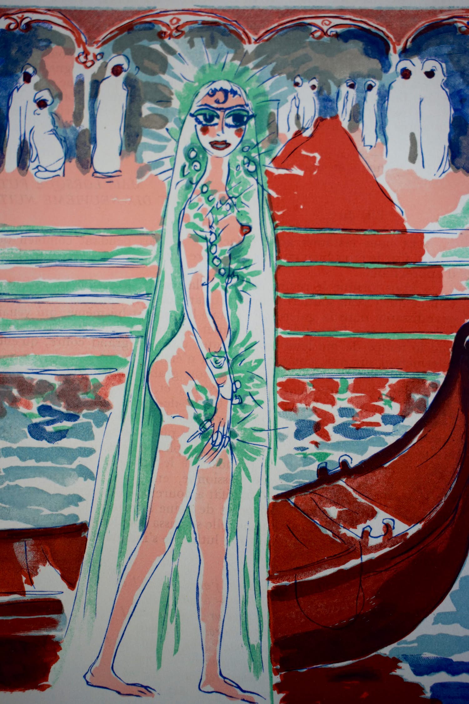 Kees van Dongen - Houtgravure - Gerbe-de-perles aborde au palais kopen? Bied vanaf 50!