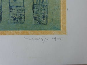 Jan Montyn - ABSTRACTIE / KLEURETS / 49x64cm / SIG / 1975 kopen? Bied vanaf 65!