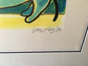 Corneille - kleurenlitho zonder titel (vrouw, vogel, kat) kopen? Bied vanaf 220!