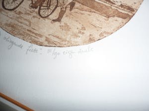 Leentje Linders - Ets. Titel, "De Vliegende Fiets". kopen? Bied vanaf 20!