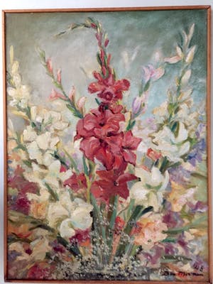 Ben Moonen - Stilleven met Bloemen - Olieverf op doek, Ingelijst kopen? Bied vanaf 115!