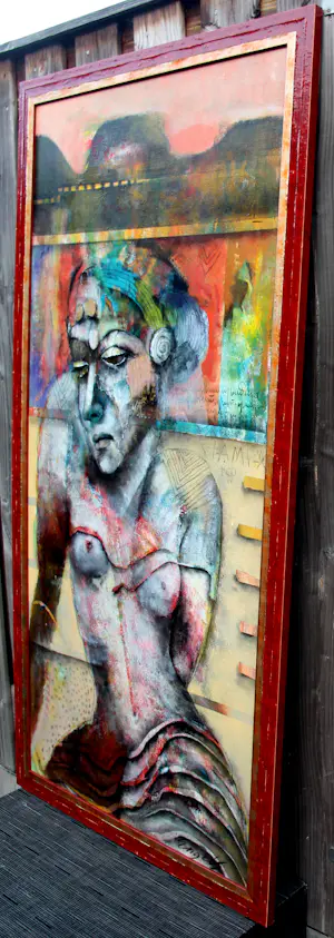 Astrid Engels - Gemengde techniek op doek(zeer groot werk!) kopen? Bied vanaf 1000!