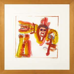 Geert Vrijdag - Litho, Zonder titel - Ingelijst verkocht voor € 50!