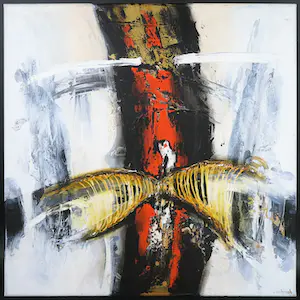 Hans Vanhorck - Olieverf op doek, Abstract painting kopen? Bied vanaf 1!