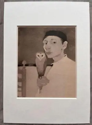 Jan Mankes - Originele Heliogravure Zelfportret met Uil 1923 kopen? Bied vanaf 195!