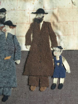 Curiosa - Textielkunst , Joodse bruiloft – gesigneerd en ingelijst kopen? Bied vanaf 1!